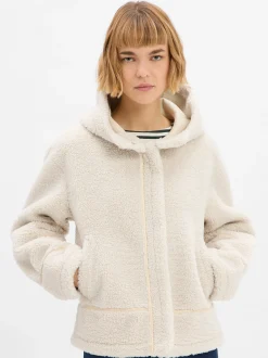 Marie Lund Damen Teddyjacke - Felicia in ecru