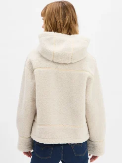 Marie Lund Damen Teddyjacke - Felicia in ecru
