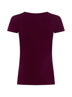 Marie Lund Damen T-Shirt in aubergine