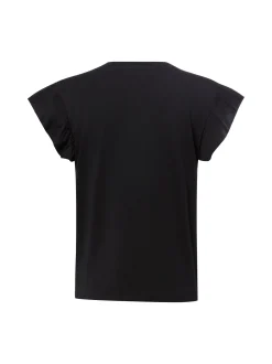 Marie Lund Damen T-Shirt in schwarz - Ärmel: extra kurz