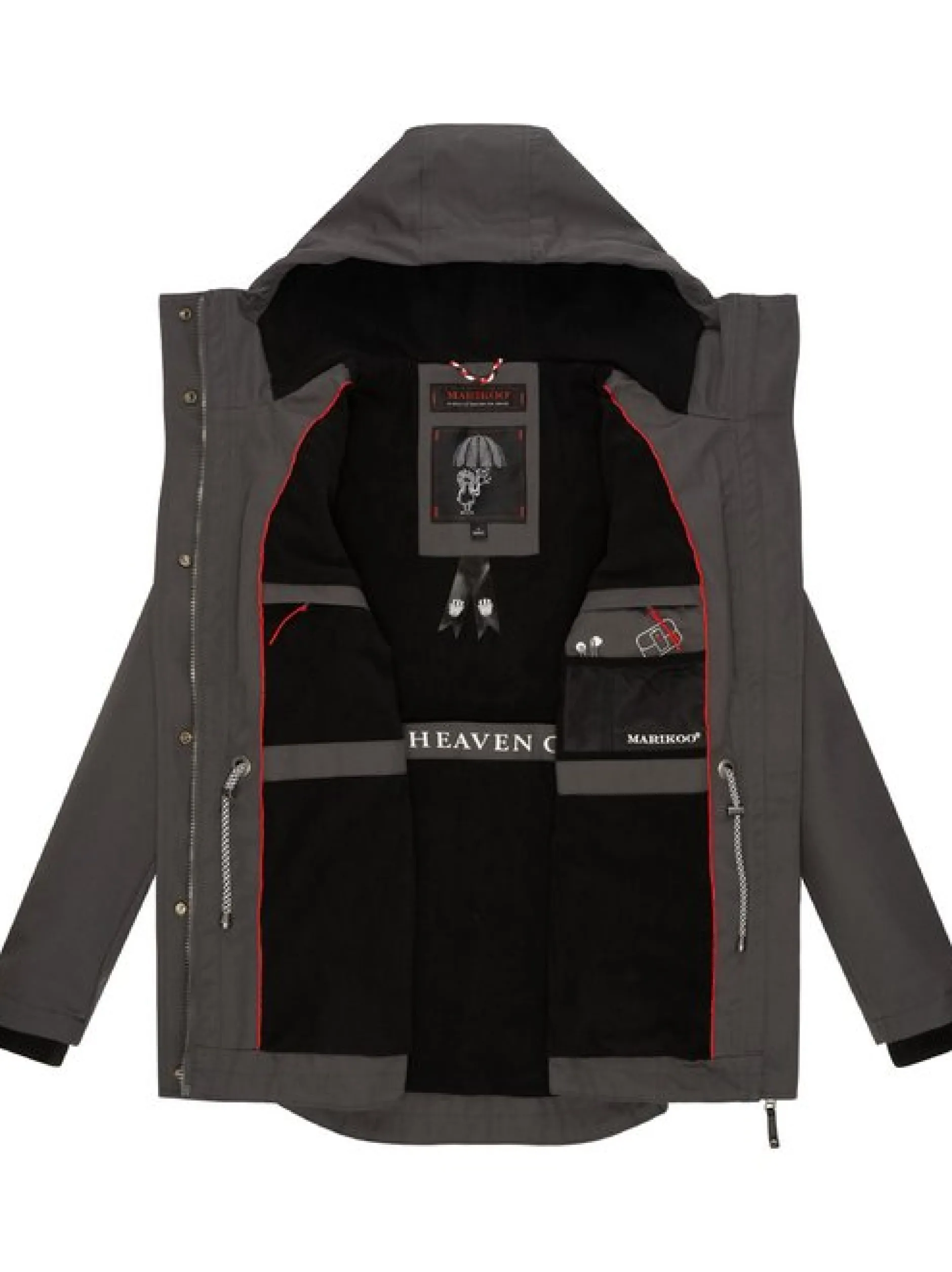 Marikoo Damen Übergangsjacke - Babetaa Prc in anthrazit