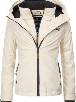 Marikoo Damen Übergangsjacke - Erdbeere in beige