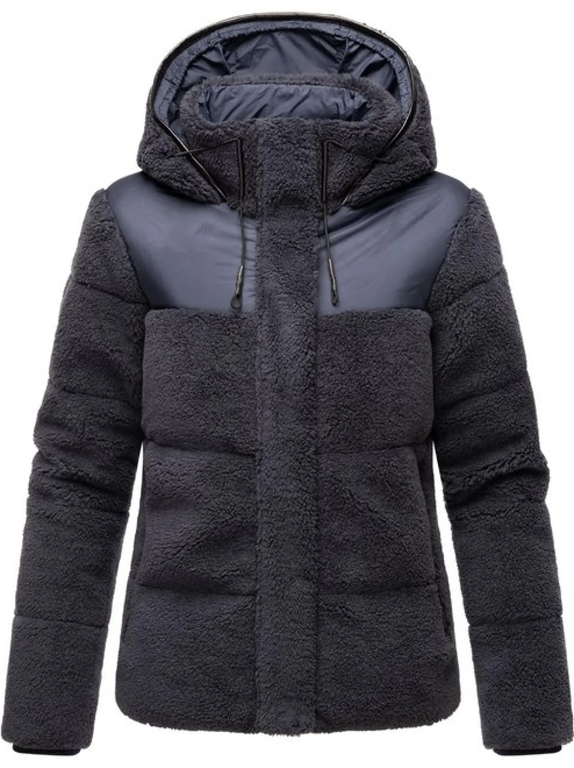 Marikoo Damen Kapuzenplüschjacke - Kaguraa 16 in marine
