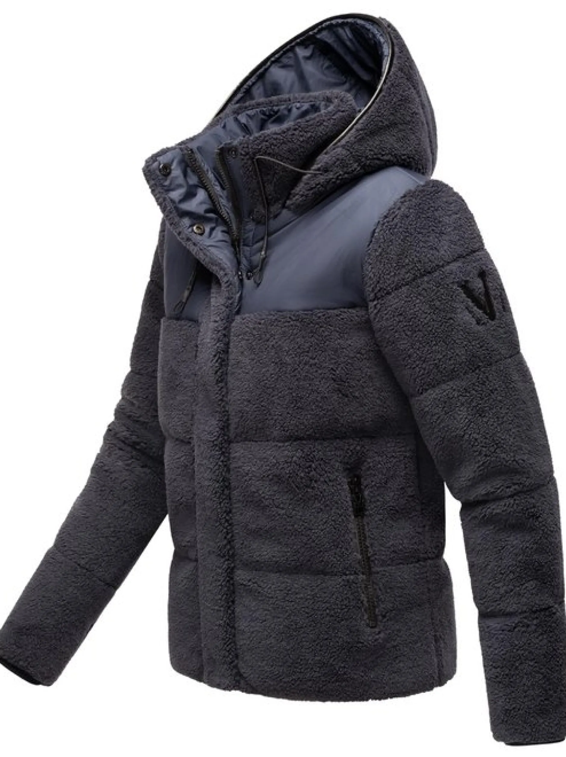 Marikoo Damen Kapuzenplüschjacke - Kaguraa 16 in marine