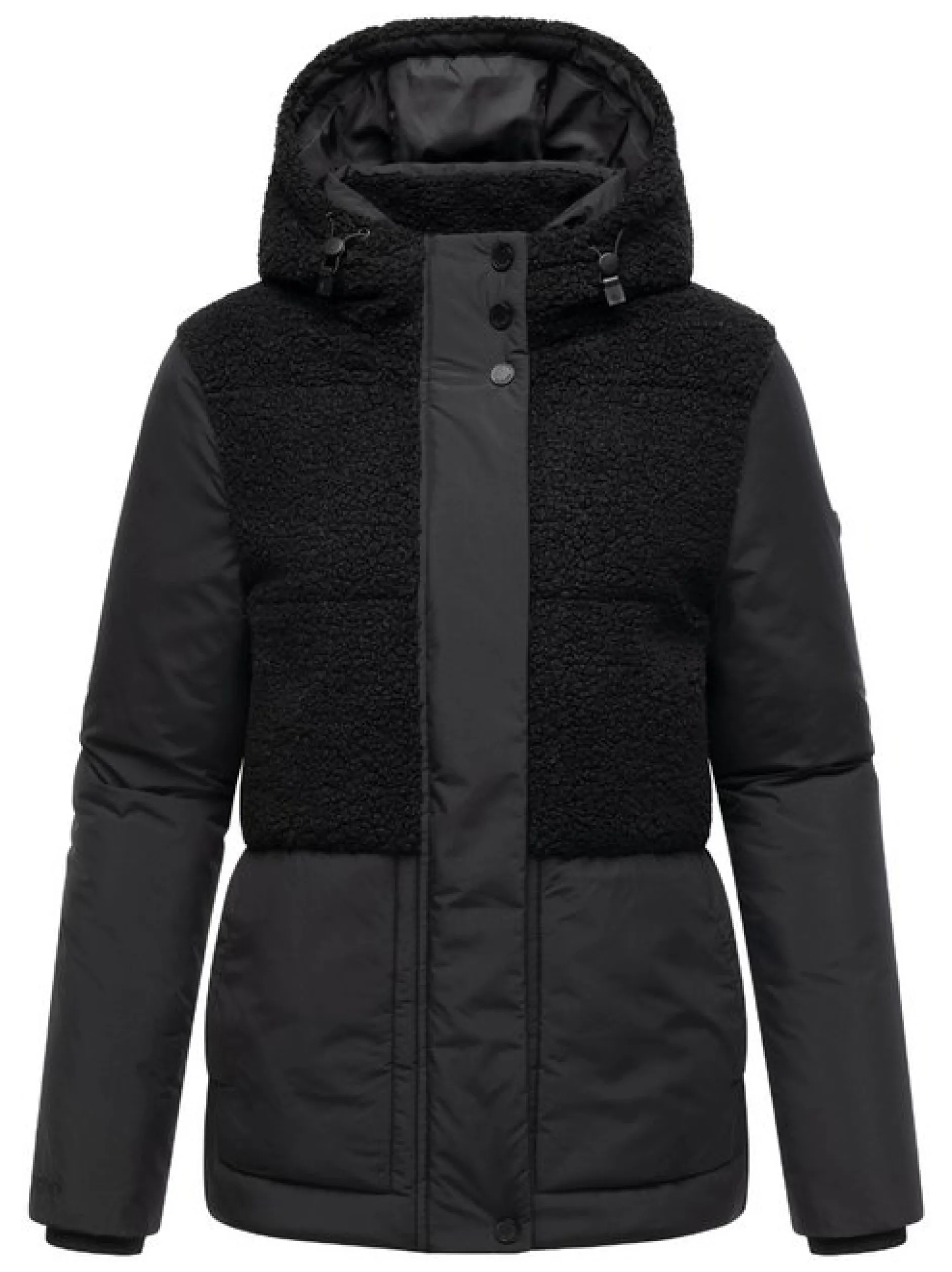 Marikoo Damen Plüschjacke - Sheeta 16 in schwarz