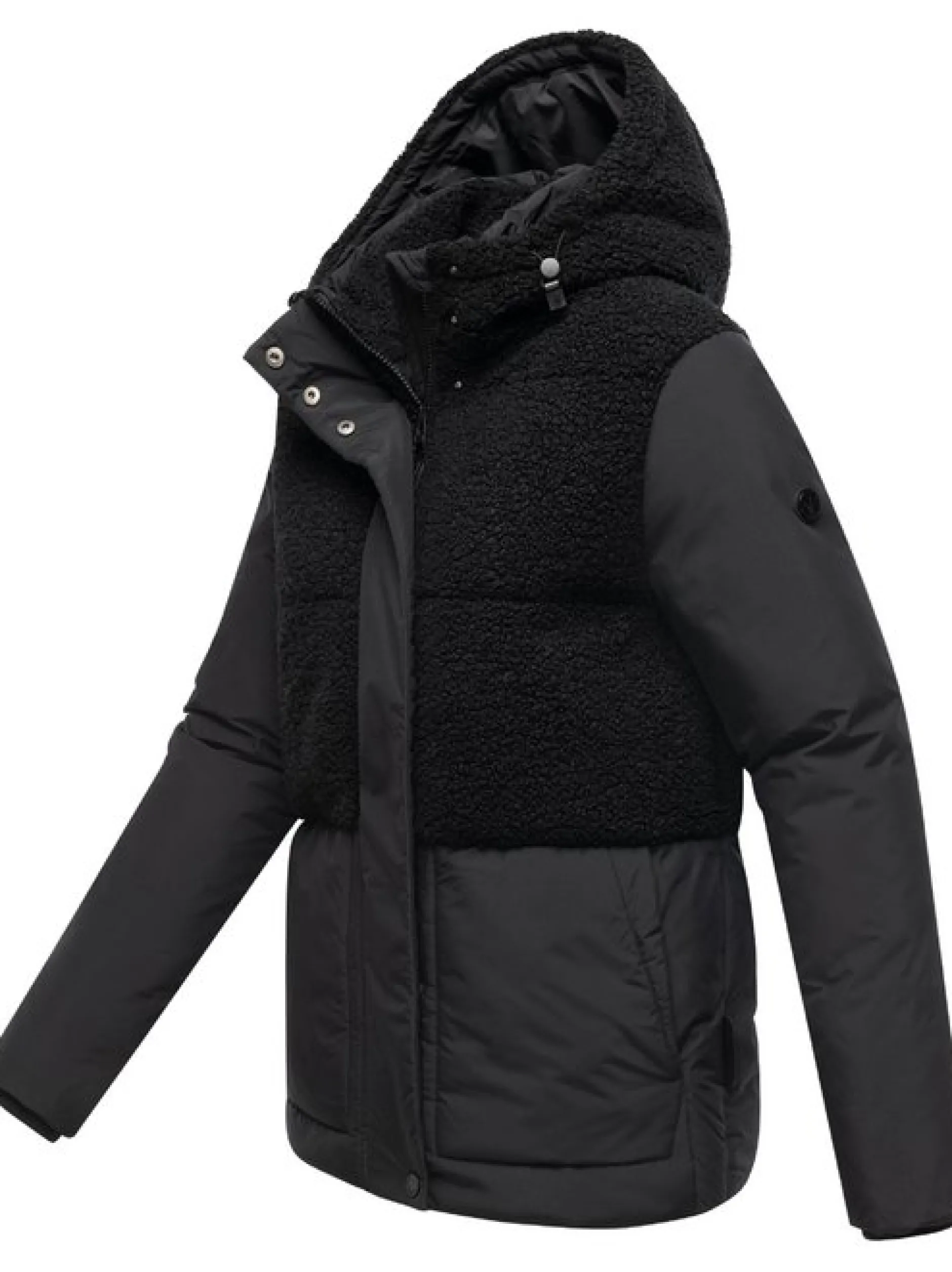 Marikoo Damen Plüschjacke - Sheeta 16 in schwarz