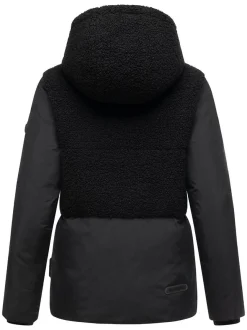 Marikoo Damen Plüschjacke - Sheeta 16 in schwarz