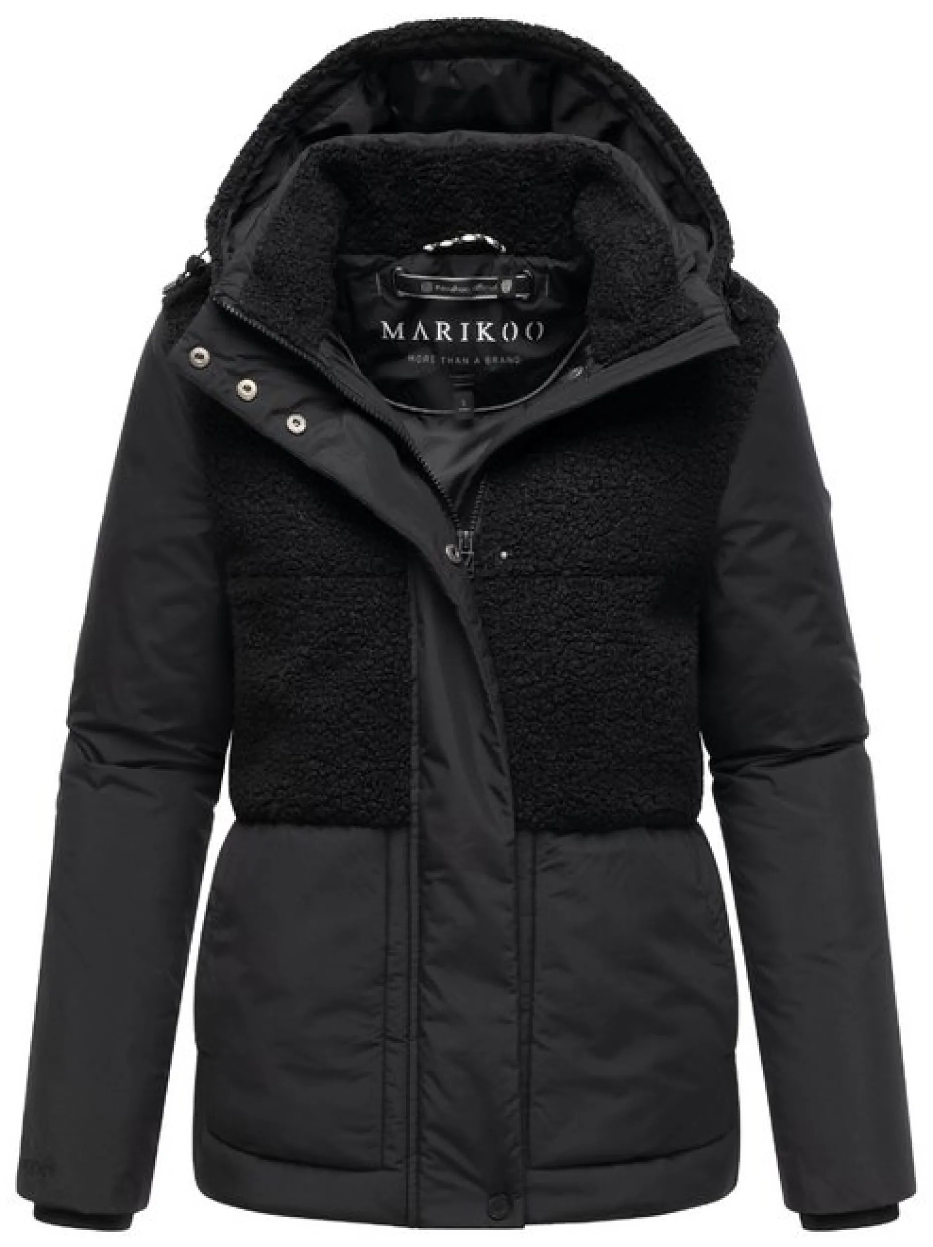 Marikoo Damen Plüschjacke - Sheeta 16 in schwarz