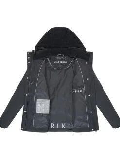 Marikoo Damen Plüschjacke - Sheeta 16 in schwarz
