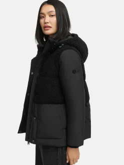Marikoo Damen Plüschjacke - Sheeta 16 in schwarz