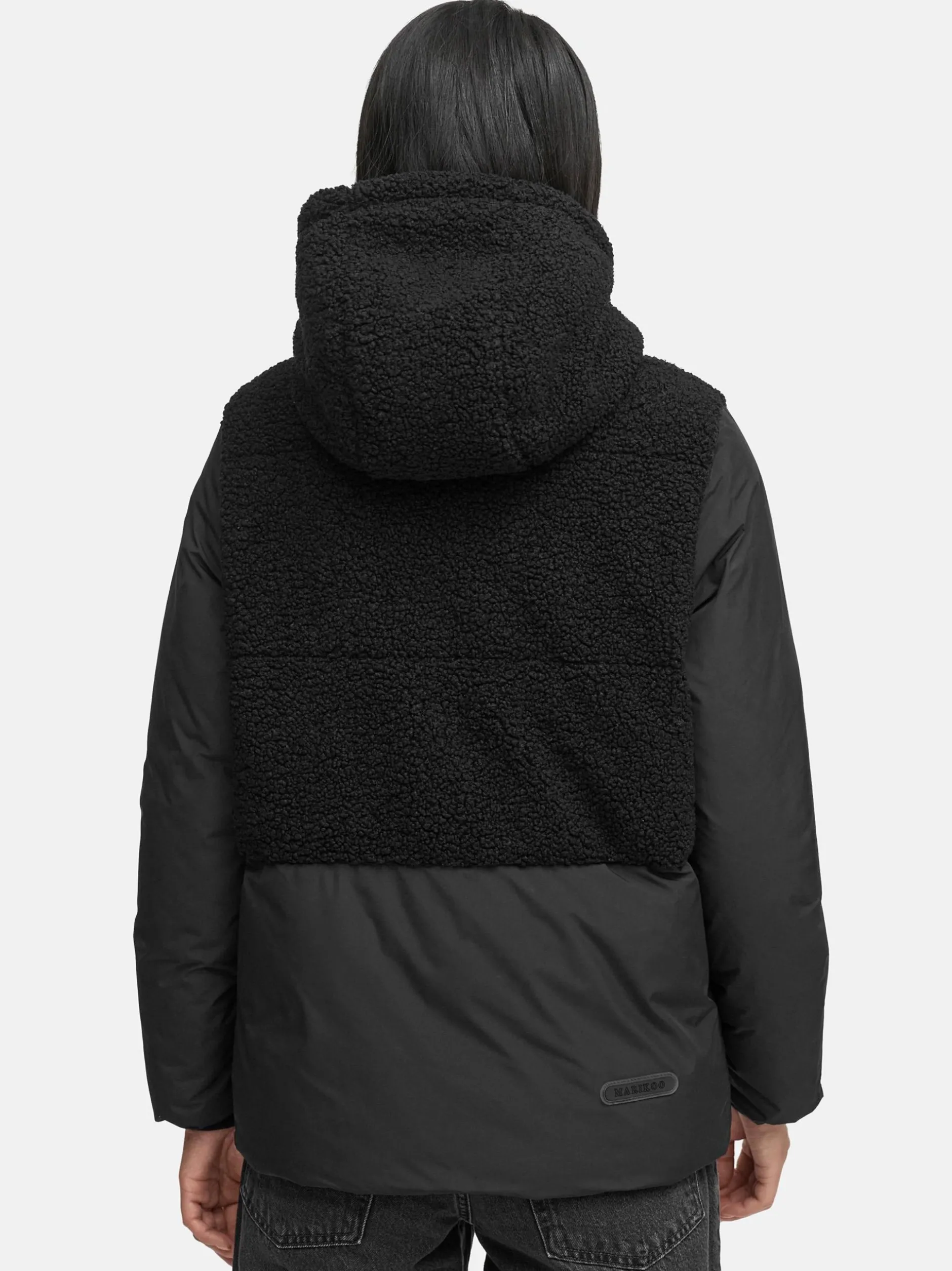 Marikoo Damen Plüschjacke - Sheeta 16 in schwarz