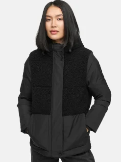 Marikoo Damen Plüschjacke - Sheeta 16 in schwarz