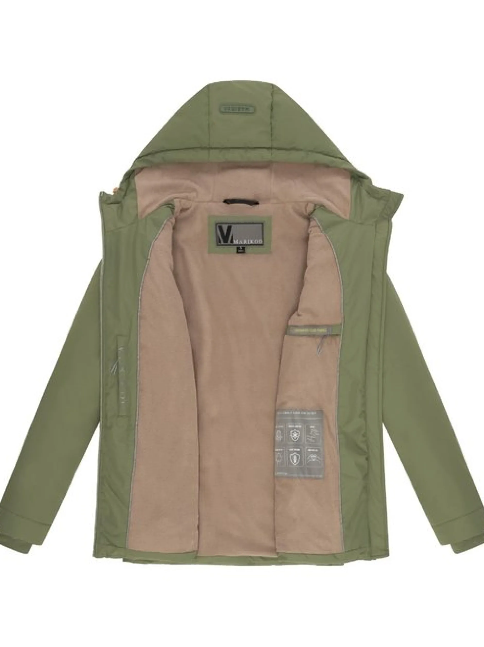 Marikoo Damen Steppjacke - Alemee 16 in oliv