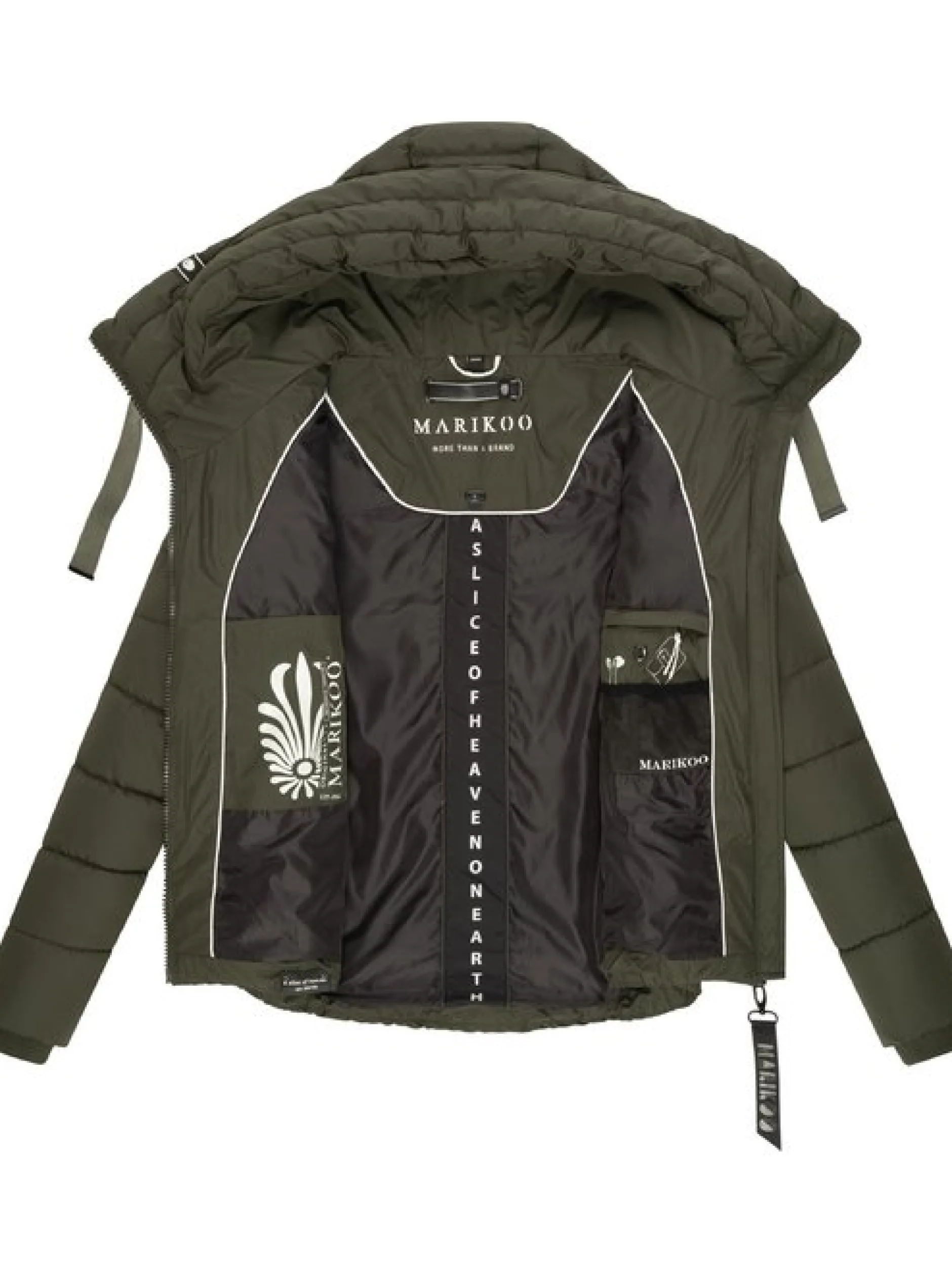 Marikoo Damen Steppjacke - Amayaa-1 in oliv