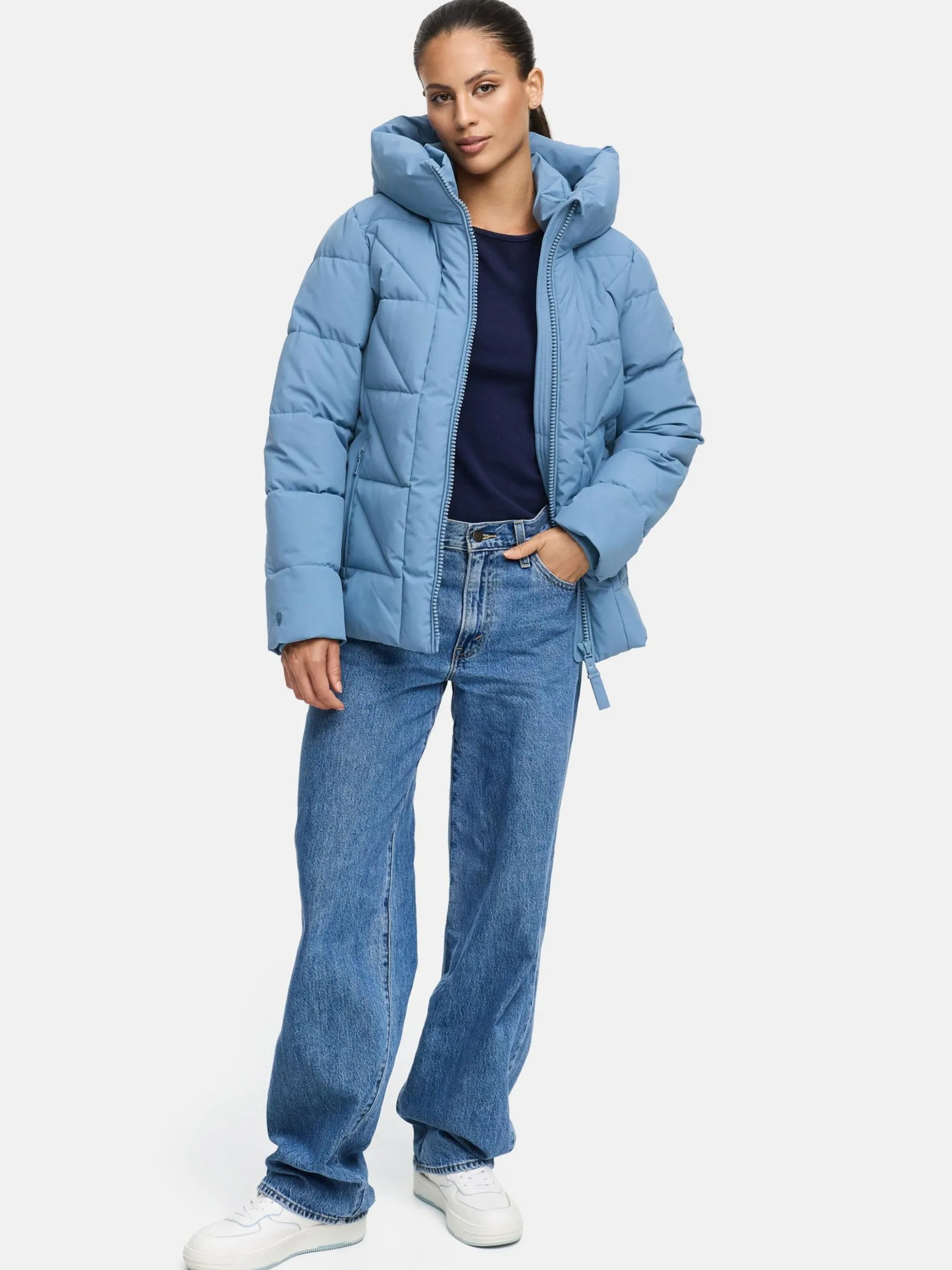 Marikoo Damen Steppjacke - Kuschelnasee 16 in blau