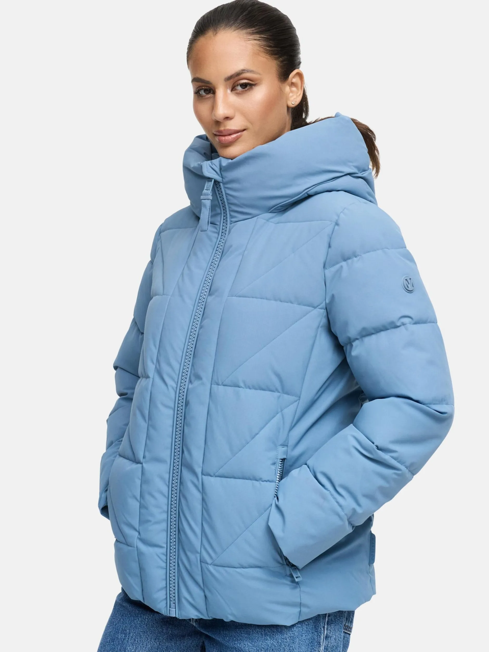 Marikoo Damen Steppjacke - Kuschelnasee 16 in blau