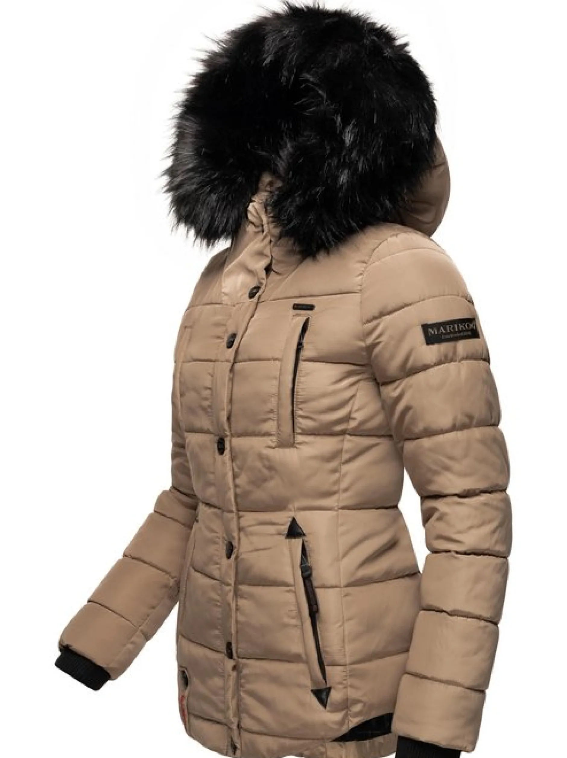 Marikoo Damen Steppjacke - Lotusblüte in camel