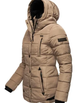 Marikoo Damen Steppjacke - Lotusblüte in camel