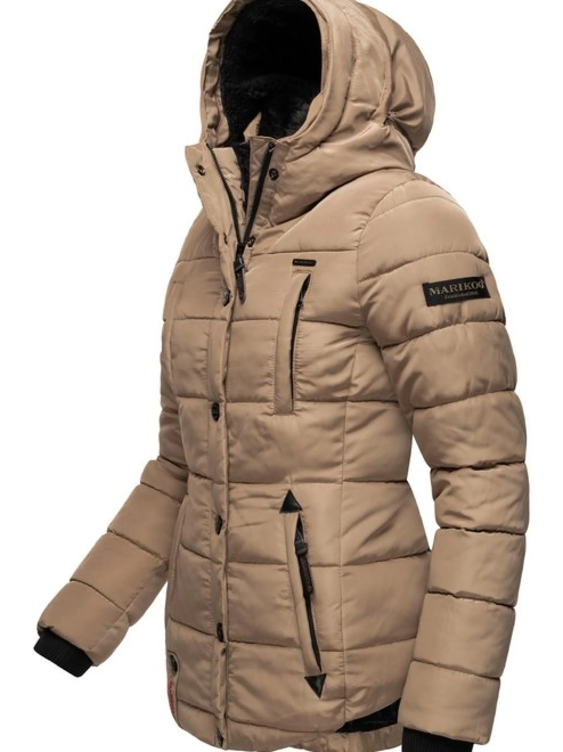 Marikoo Damen Steppjacke - Lotusblüte in camel