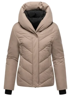 Marikoo Damen Steppjacke - Nadiraa 16 in taupe