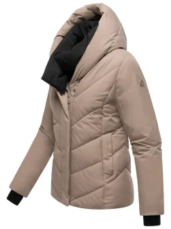 Marikoo Damen Steppjacke - Nadiraa 16 in taupe