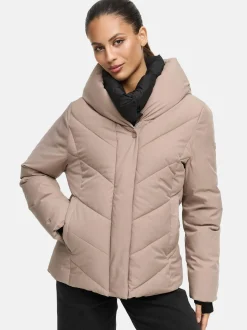 Marikoo Damen Steppjacke - Nadiraa 16 in taupe