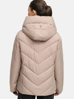 Marikoo Damen Steppjacke - Nadiraa 16 in taupe