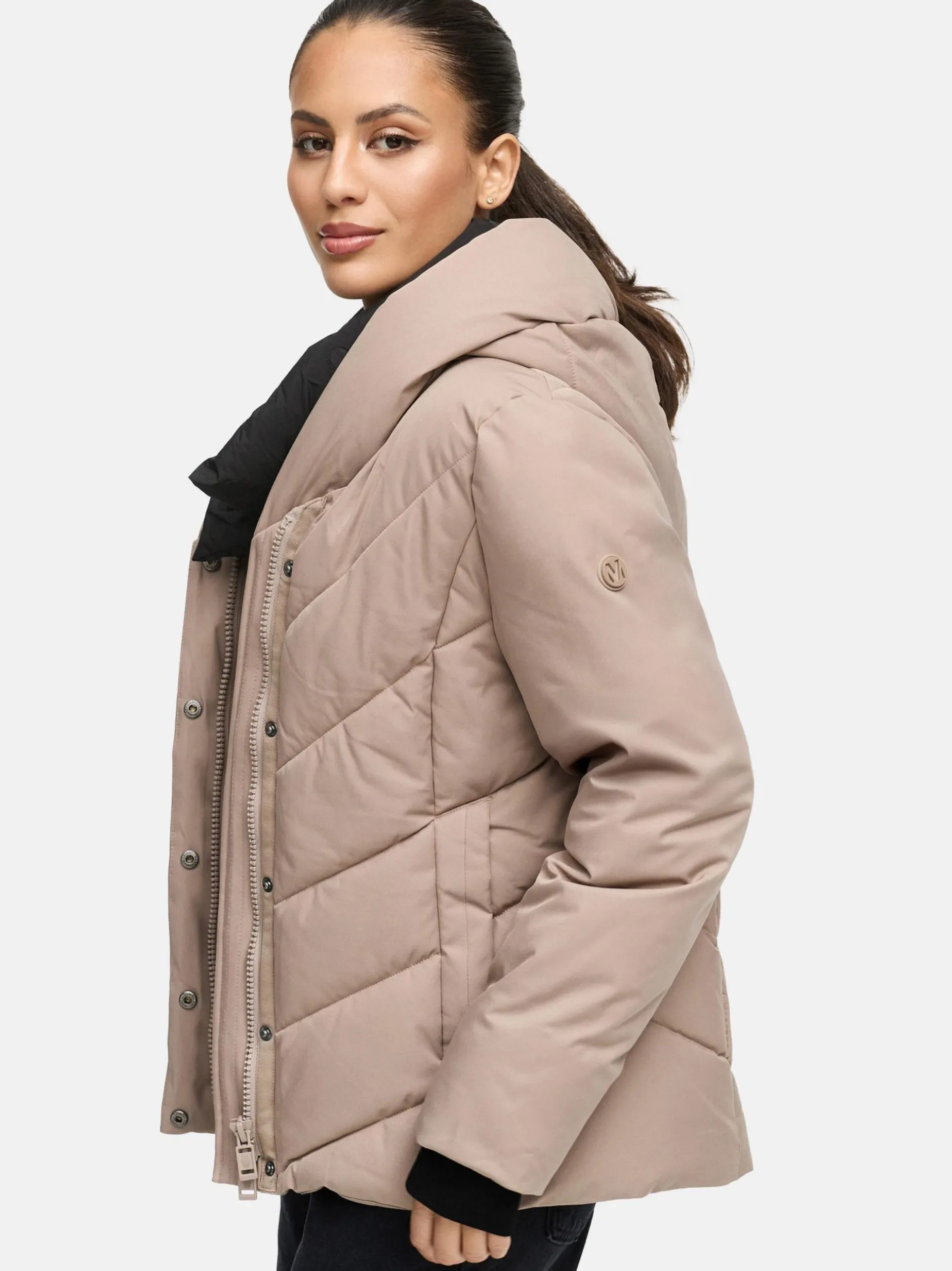 Marikoo Damen Steppjacke - Nadiraa 16 in taupe