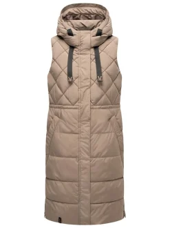 Marikoo Damen Steppweste - Narikaa 16 in taupe