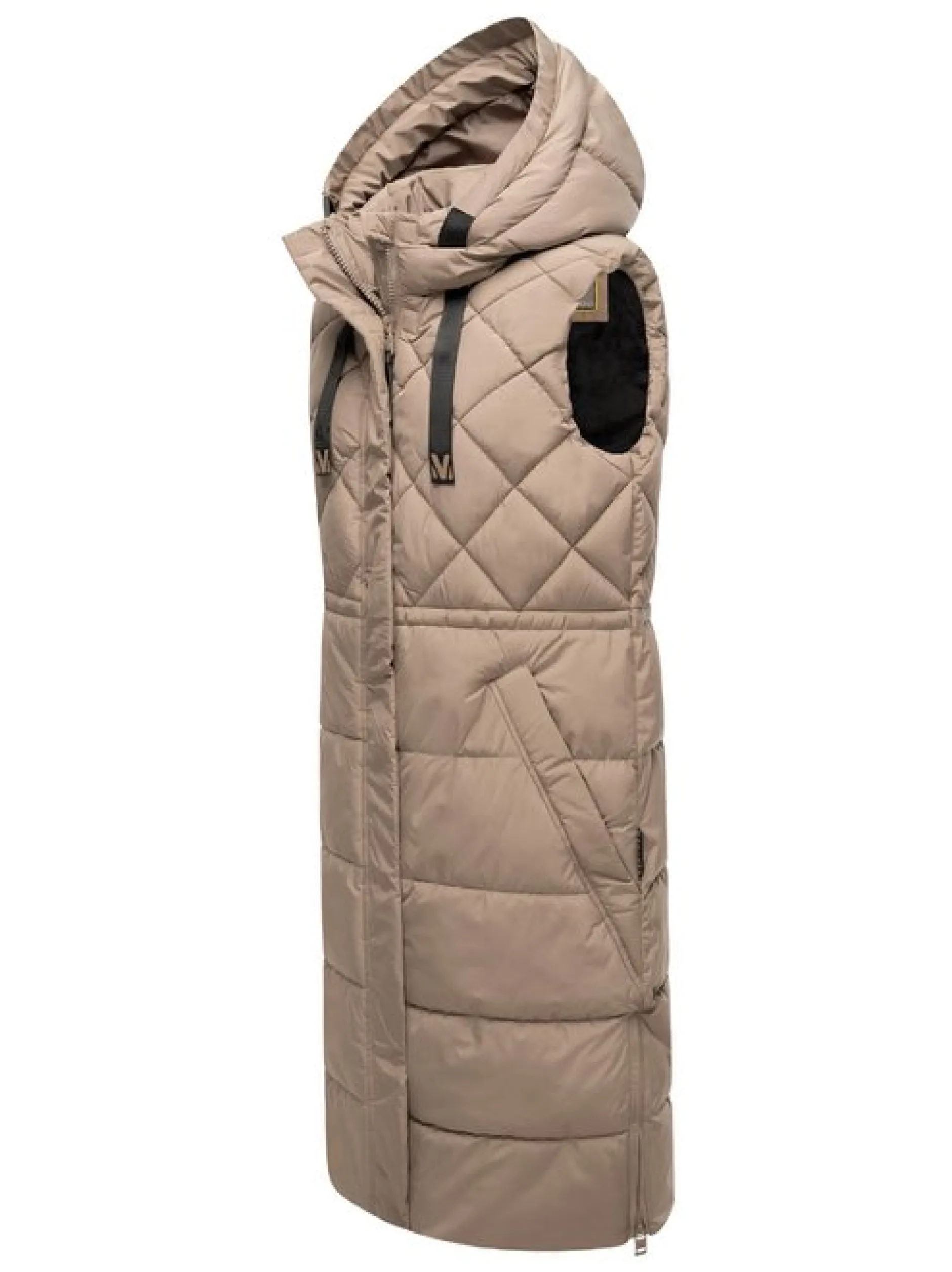 Marikoo Damen Steppweste - Narikaa 16 in taupe