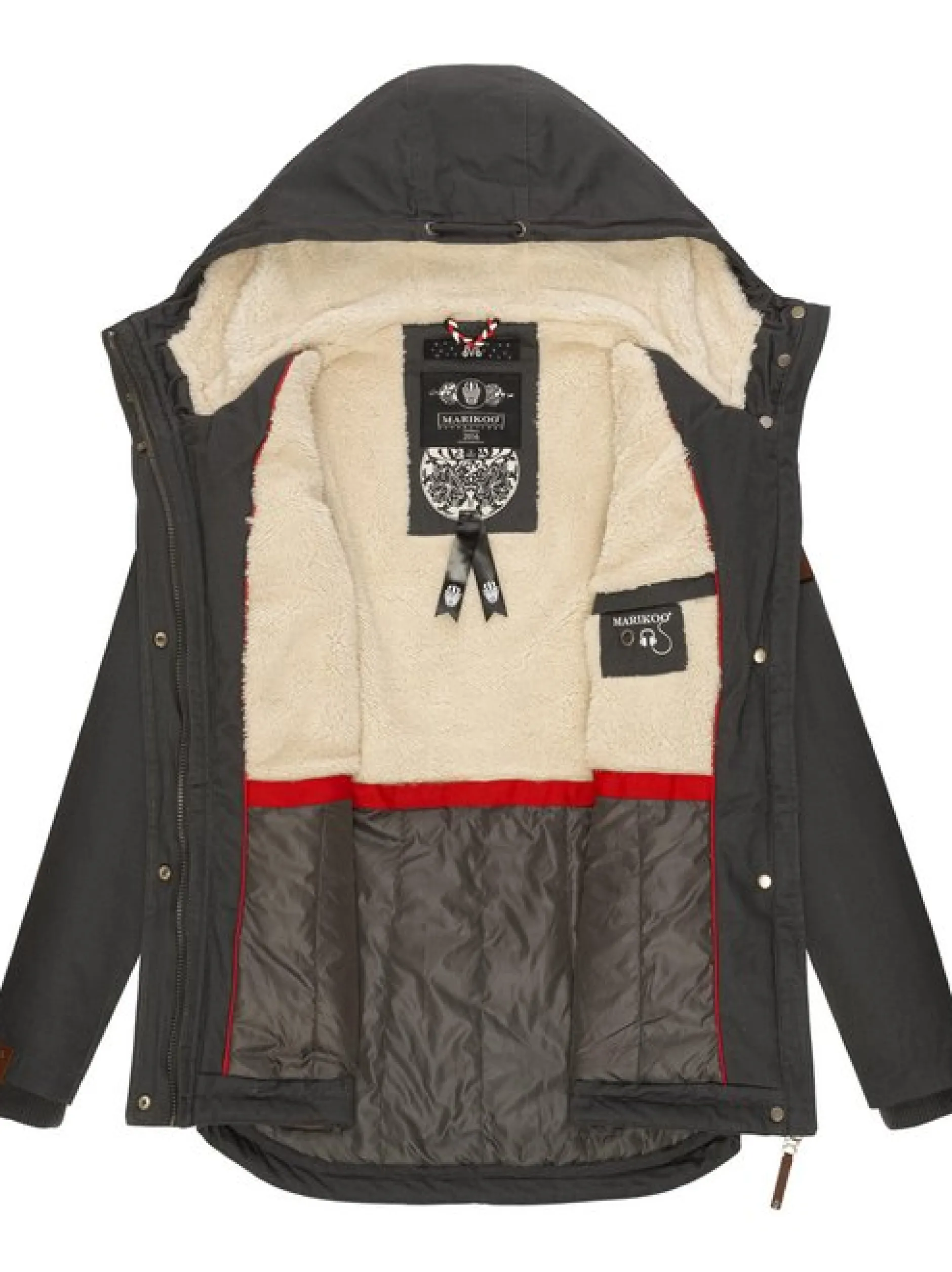 Marikoo Damen Winterjacke - Bikoo in anthrazit