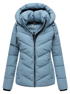 Marikoo Damen Winterjacke - Sahnemausii in hellblau