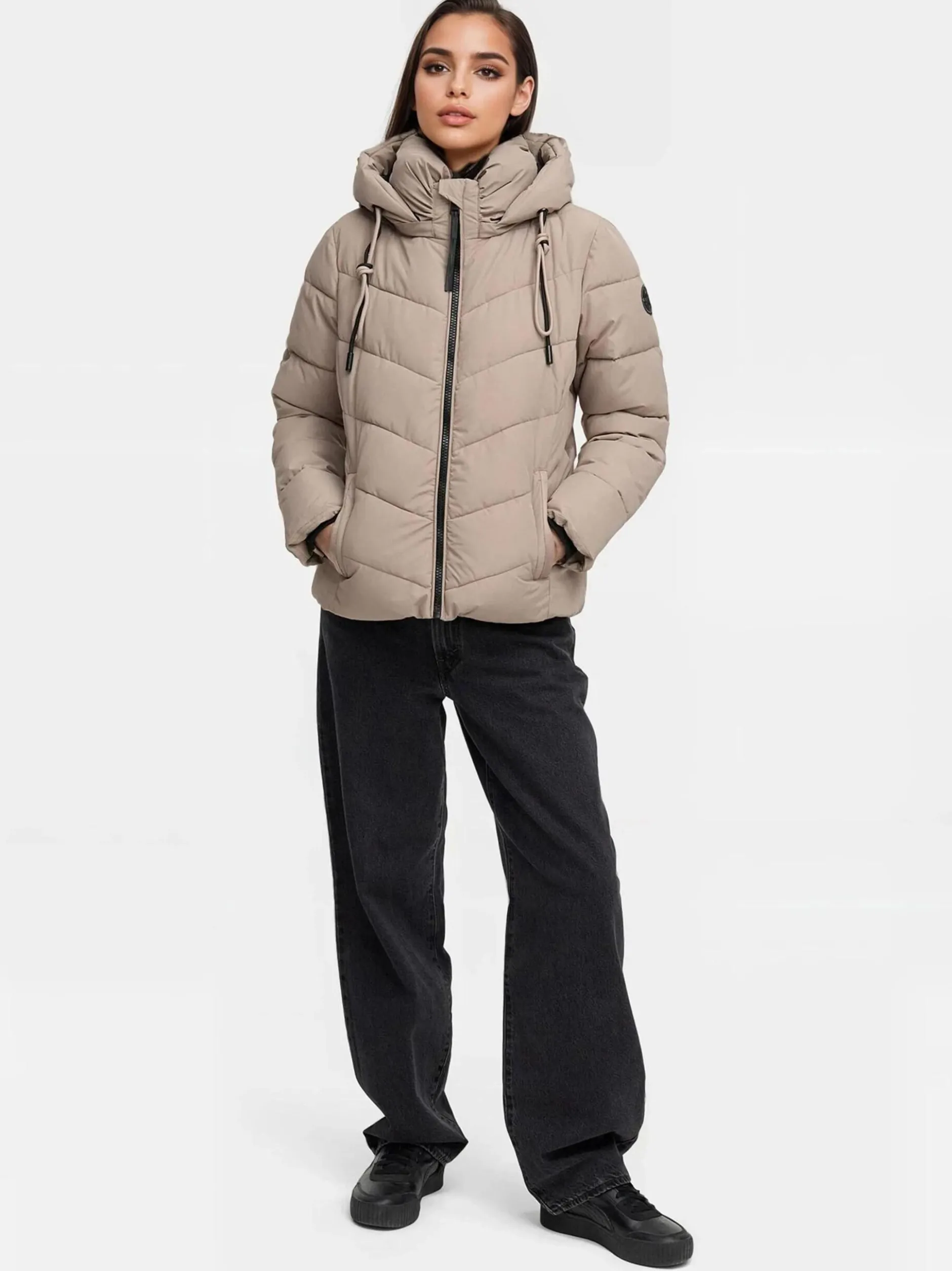 Marikoo Damen Winterjacke - Sahnemausii in taupe