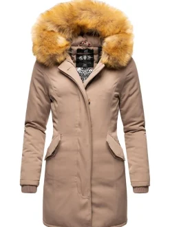 Marikoo Damen Wintermantel - Karmaa in taupe