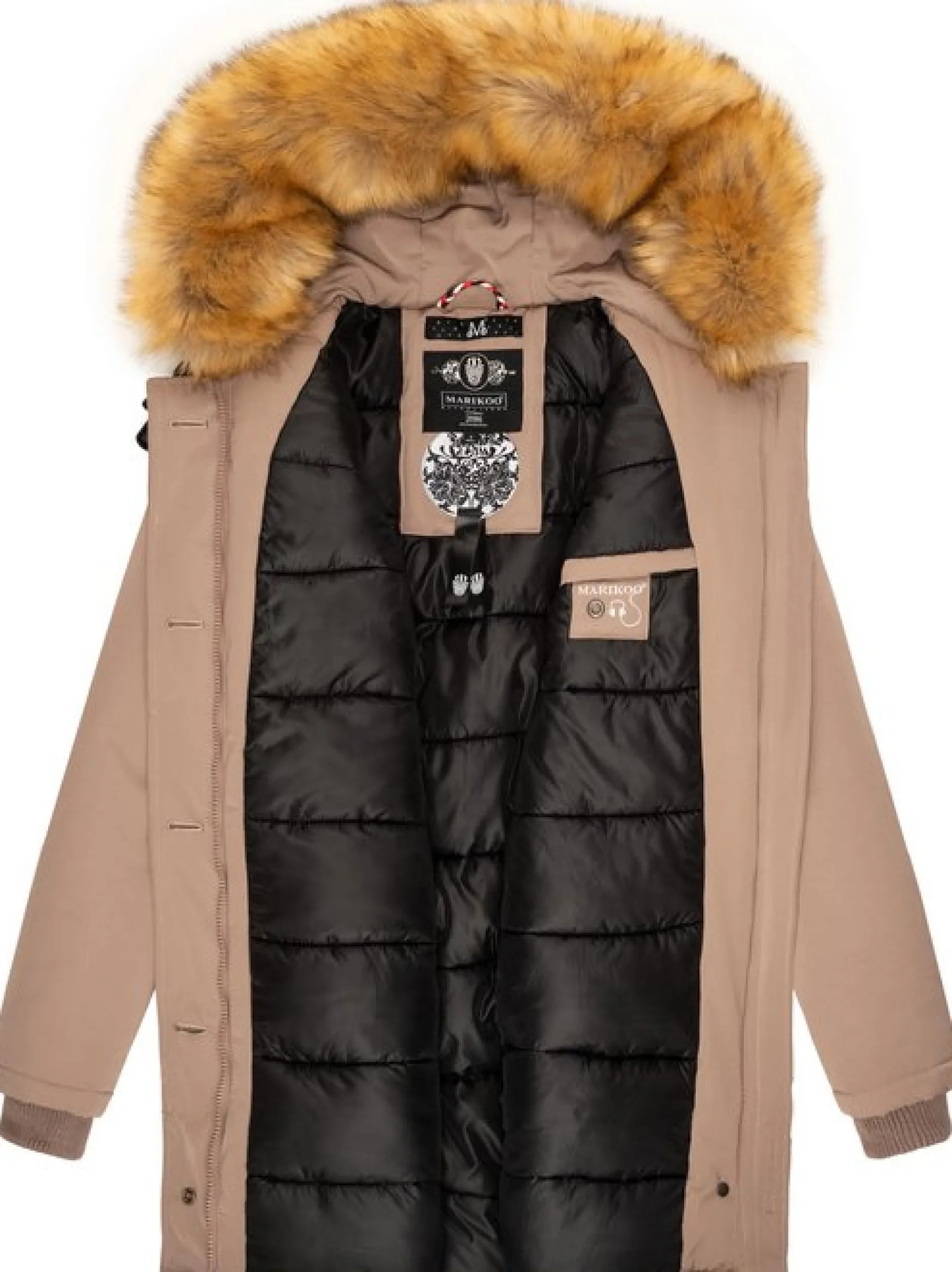 Marikoo Damen Wintermantel - Karmaa in taupe