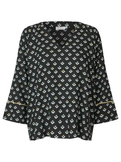 Masai Damen 3/4-Arm Oversize-Bluse in blau