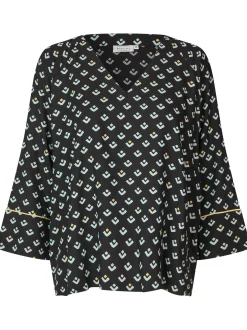 Masai Damen 3/4-Arm Oversize-Bluse in blau