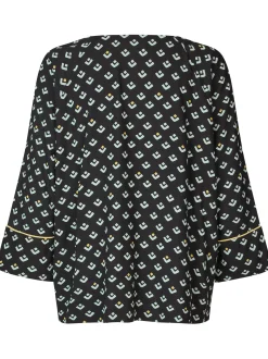 Masai Damen 3/4-Arm Oversize-Bluse in blau