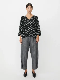 Masai Damen 3/4-Arm Oversize-Bluse in blau