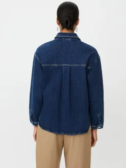 Masai Damen Jeansbluse in blau denim - Ärmel: langarm