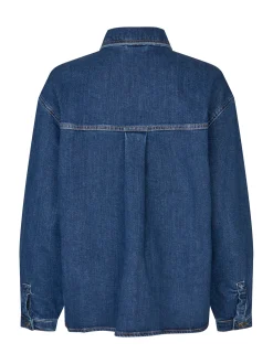 Masai Damen Jeansbluse in blau denim - Ärmel: langarm