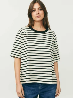 Masai Damen Kurzarm T-shirt in schwarz - Ärmel: Halbarm