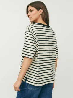Masai Damen Kurzarm T-shirt in schwarz - Ärmel: Halbarm