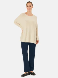 Masai Damen Langarm-Strickpullover in beige