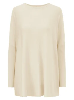 Masai Damen Langarm-Strickpullover in beige