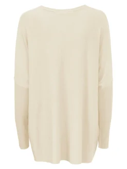 Masai Damen Langarm-Strickpullover in beige