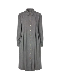 Masai Damen Shirtkleid in denim - Länge: lang