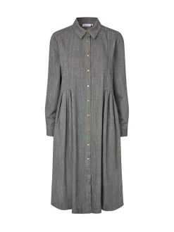 Masai Damen Shirtkleid in denim - Länge: lang