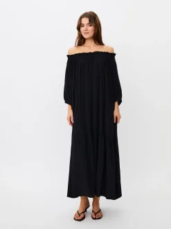 Masai Damen Sommerkleid in schwarz - Länge: lang