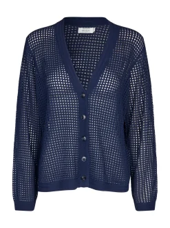 Masai Damen Strickjacke in marine - Ärmel: langarm